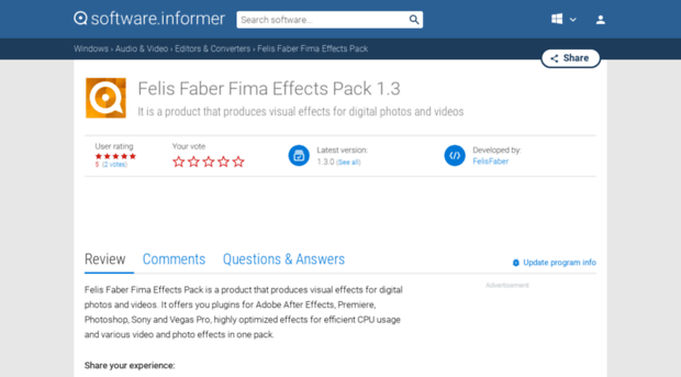 felis-faber-fima-effects-pack.software.informer.com