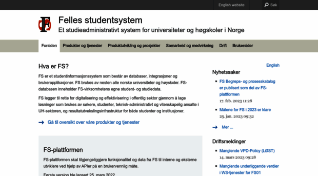 fellesstudentsystem.no