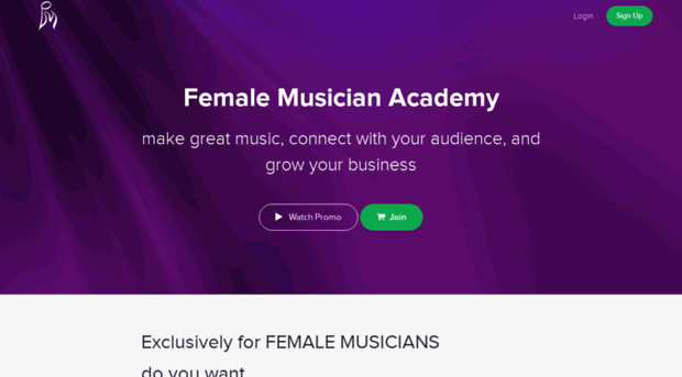 femalemusicianacademy.usefedora.com