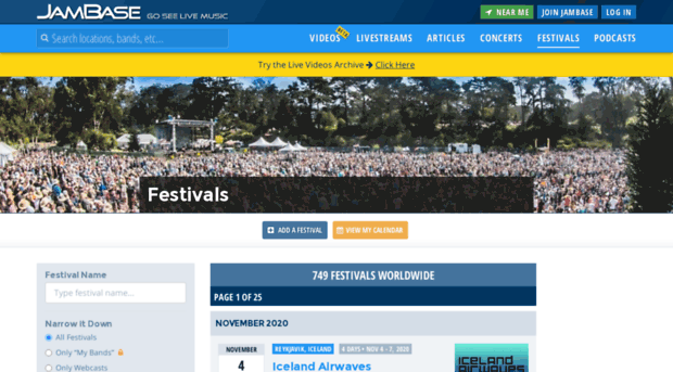 festivals.jambase.com