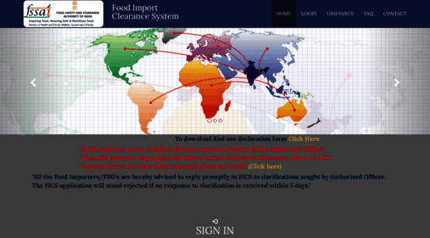 food import clearance system