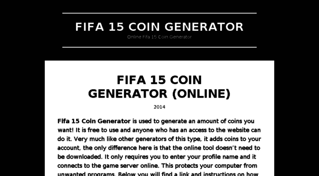 fifa15coingeneratoronline.wordpress.com