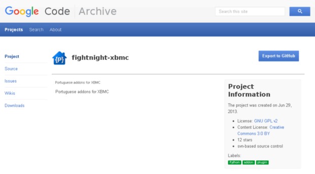 fightnight-xbmc.googlecode.com