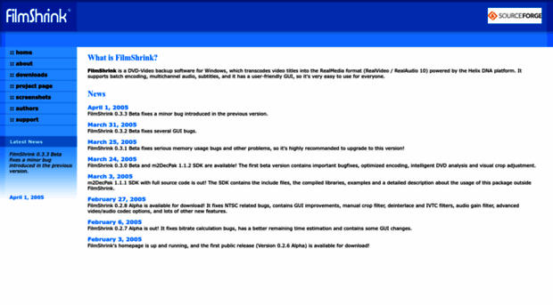 filmshrink.sourceforge.net