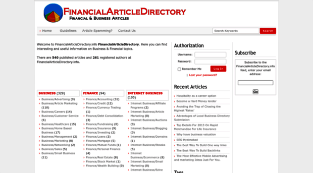 financialarticledirectory.info