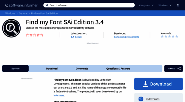 find-my-font-sai-edition.software.informer.com