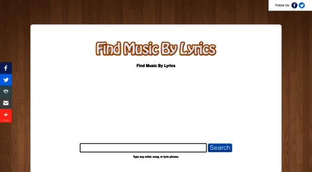 findmusicbylyrics.com