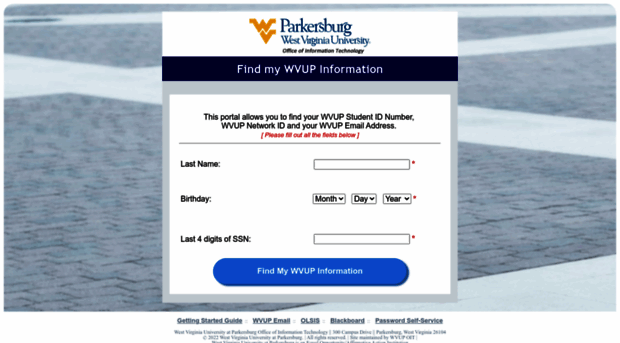 findmyid.wvup.edu