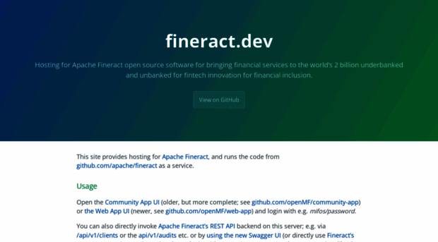fineract.dev