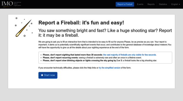 fireballs.imo.net