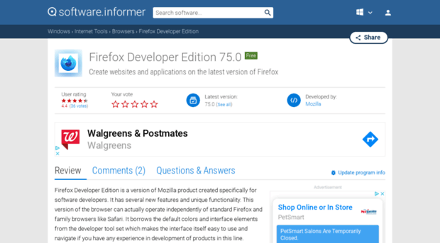 firefox-developer-edition.software.informer.com