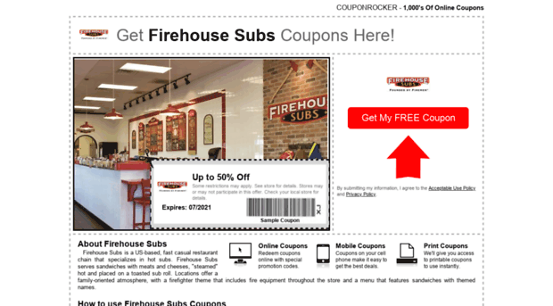 firehousesubs.couponrocker.com
