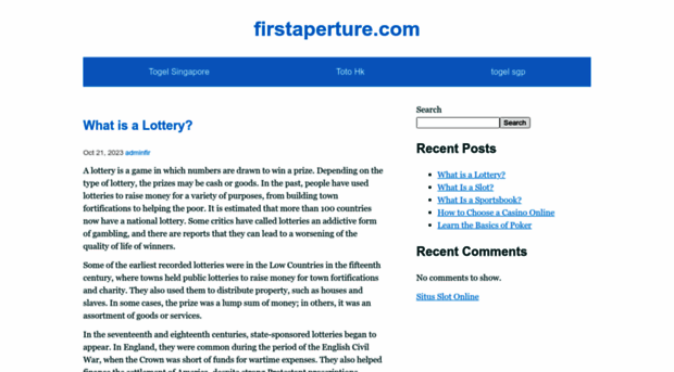 firstaperture.com