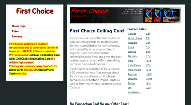 firstchoicecallingcard.com