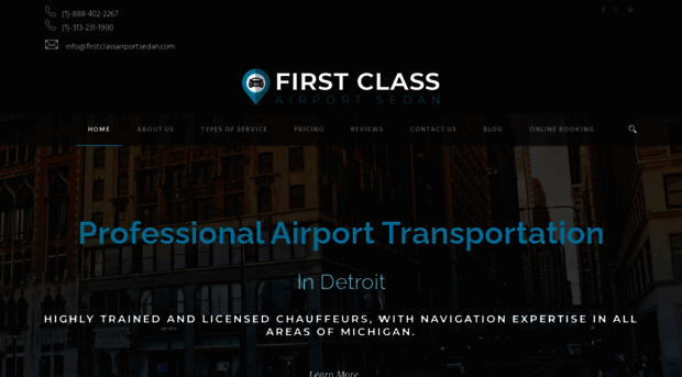 firstclassairportsedan.com