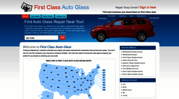 firstclassautoglass.com