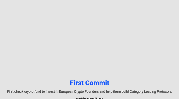 firstcommit.com