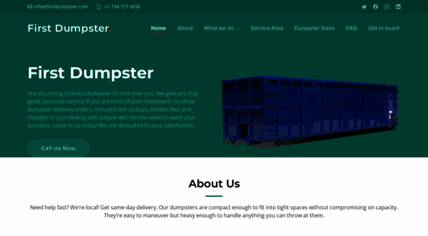 firstdumpster.com