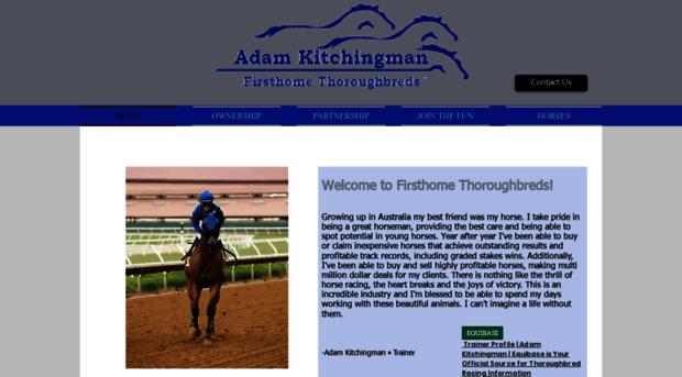 firsthomethoroughbreds.com