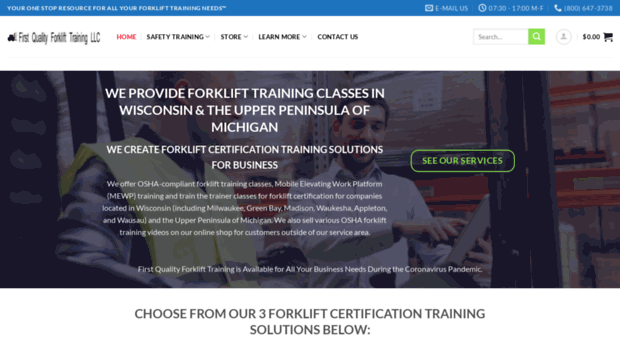 firstqualityforklifttraining.com