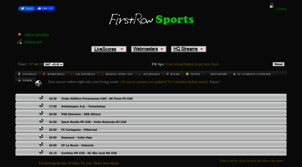 Firstrowsports live store football stream