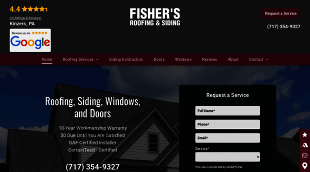 fishersroofingsiding.com