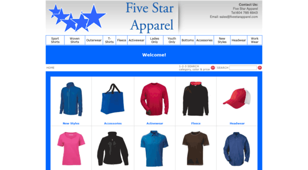 fivestarapparel.com