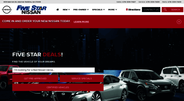 fivestarnissan.com