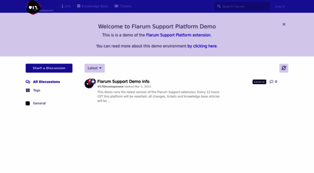 flarum-support-demo.v17.dev