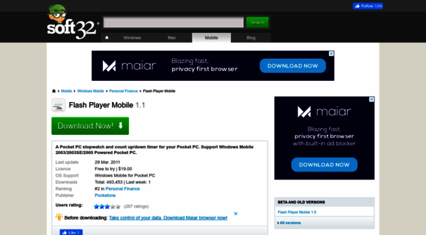 flash-player-mobile.soft32.com