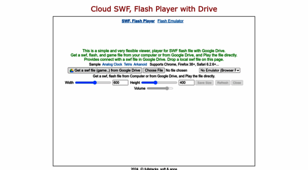 Cloud SWF, Flash Player with Drive