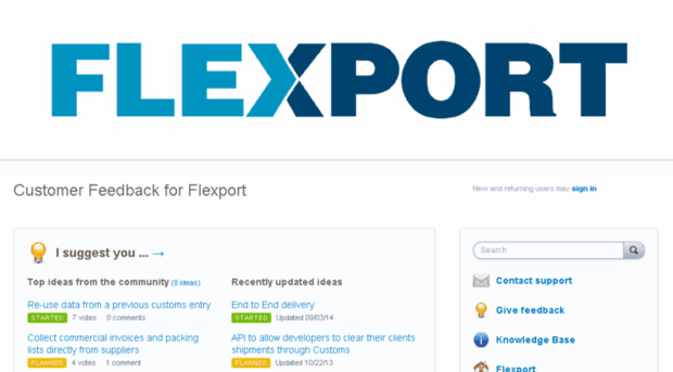 flexport.uservoice.com