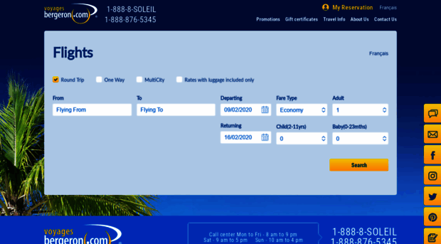 flight.voyagesbergeron.com