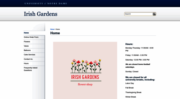 flowershop.nd.edu