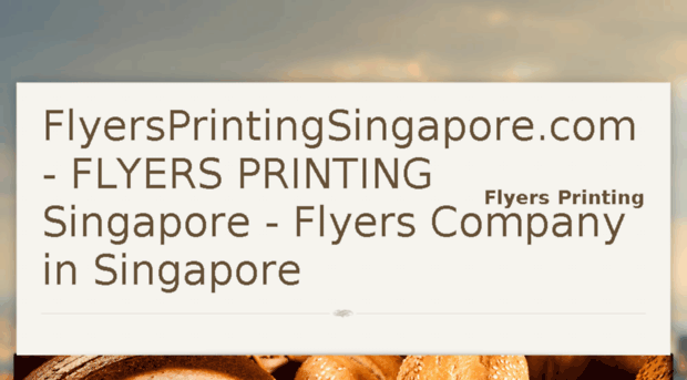 flyersprintingsingapore.com