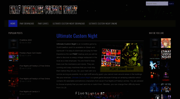 fnafultimatecustomnight.com