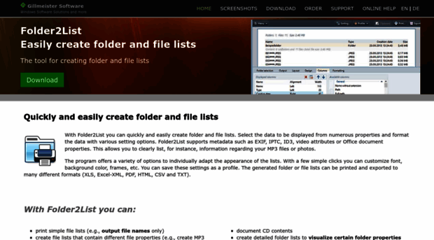 folder2list.com