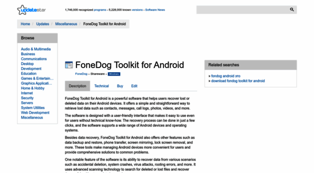 fonedog-toolkit-for-android.updatestar.com