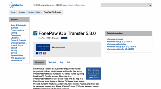 fonepaw-ios-transfer.updatestar.com