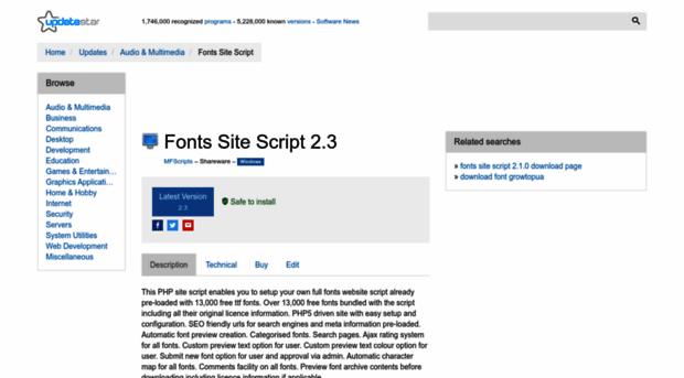 fonts-site-script.updatestar.com