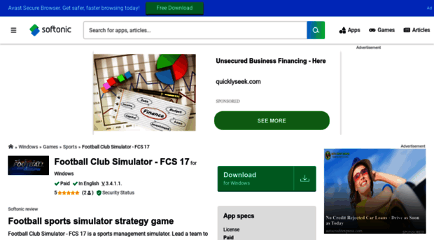 football-club-simulator-fcs-17.en.softonic.com