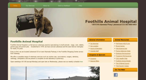 foothillsanimals.com