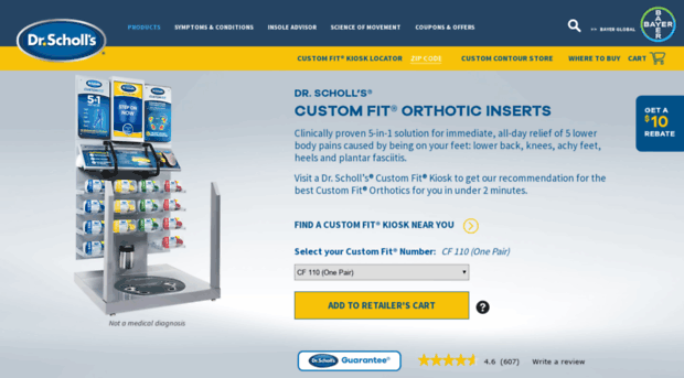 dr scholl's foot mapping kiosk