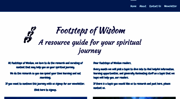 footstepsofwisdom.com