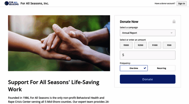 forallseasonsinc.kindful.com