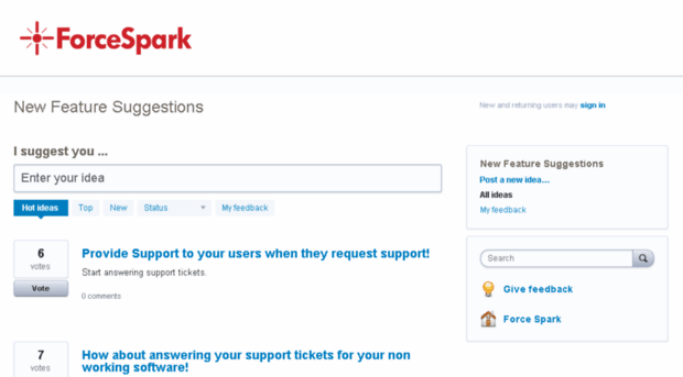 forcespark.uservoice.com