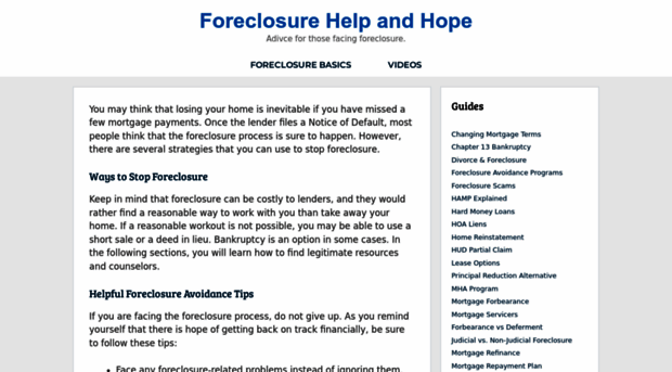 foreclosurehelpandhope.org