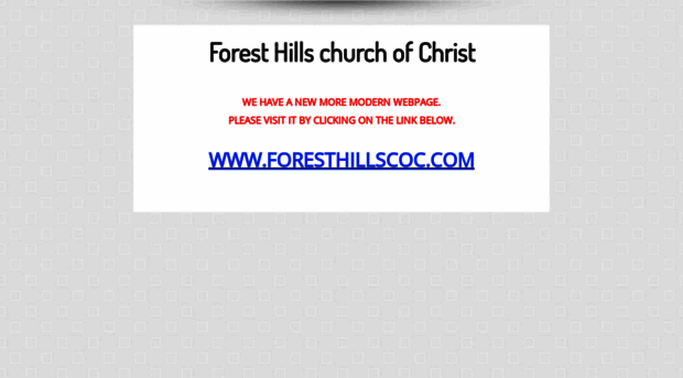 foresthillschurchofchrist.com