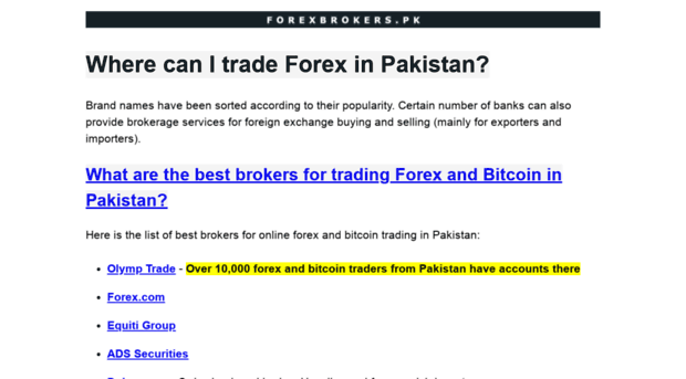 forexbrokers.pk