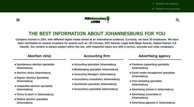 forjohannesburglovers.com